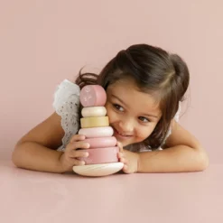 Little Dutch Rocking Ring Stacker - Wild Flowers -Kids Toy Shop 0011851 tuimelstapelaar wild flowers 1000