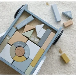 Little Dutch Blocks Trolley (Baby Walker) - Ocean -Kids Toy Shop 0012077 blokkenkar ocean 1000