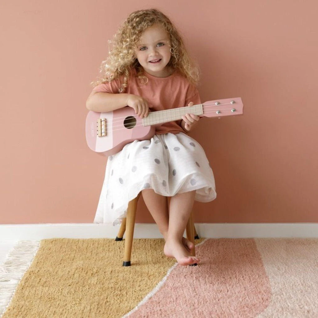 Little Dutch Wooden Guitar - Pink 2 Little Dutch Wooden Guitar - Pink - Image 2