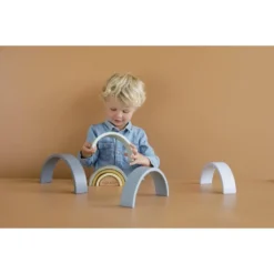 Little Dutch Rainbow Stacker - Rainbow Blue -Kids Toy Shop 0012158 little dutch rainbow blue 3 1000
