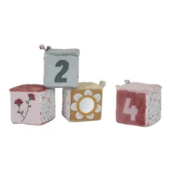 Little Dutch Set Of 4 Soft Cubes - Flowers & Butterflies