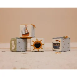 Little Dutch Set Of 4 Soft Cubes - Sailors Bay -Kids Toy Shop 0014159 little dutch set of soft cubes sailors bay sailors bay 3 1000