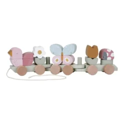 Little Dutch Wooden Stacking Train - Flowers & Butterflies