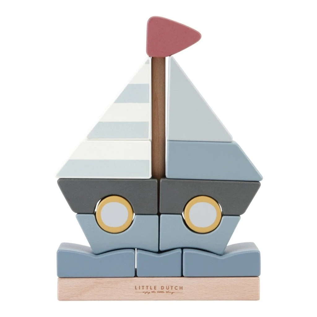 Little Dutch Wooden Stackers Sailboat - Sailors Bay 1 Little Dutch Wooden Stackers Sailboat - Sailors Bay