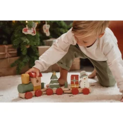 Little Dutch Wooden Stacking Train - Christmas -Kids Toy Shop 0021092 stapeltrein kerst 1000