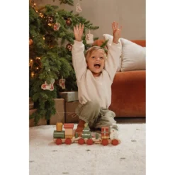 Little Dutch Wooden Stacking Train - Christmas -Kids Toy Shop 0021093 stapeltrein kerst 1000