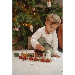 Little Dutch Wooden Stacking Train - Christmas -Kids Toy Shop 0021094 stapeltrein kerst 1000