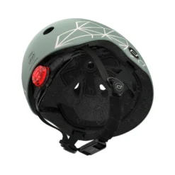 Scoot And Ride Safety Helmet With LED Green Lines -Kids Toy Shop 0145072 scoot ride otroska celada xxs s 45 51cm green lines