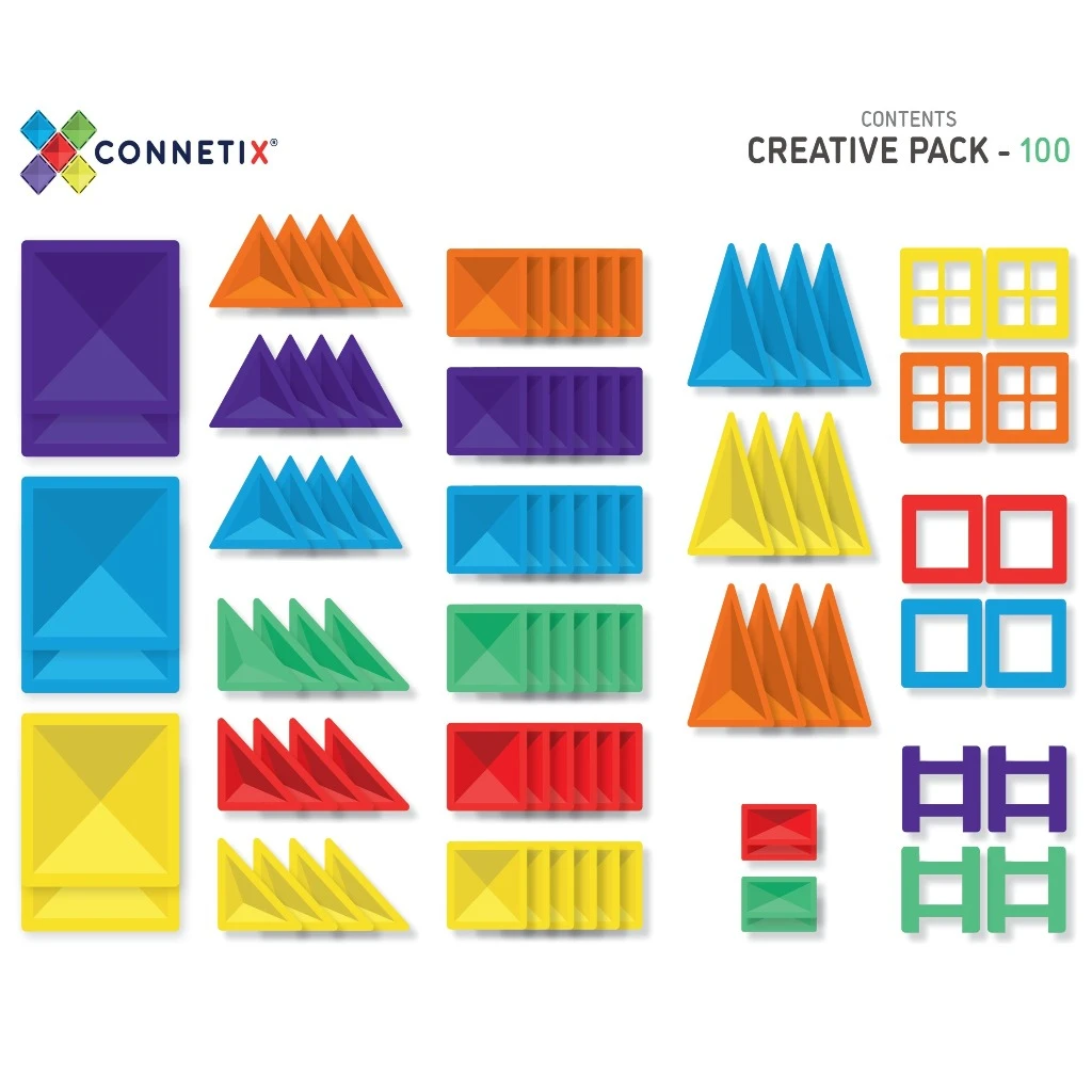 Connetix Tiles - Rainbow 100 Piece Creative Pack 5 Connetix Tiles - Rainbow 100 Piece Creative Pack - Image 5