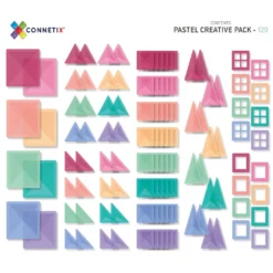 Connetix Tiles - Pastel 120 Piece Creative Pack -Kids Toy Shop 120PastelCreativePackContents
