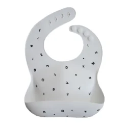 Mushie Silicone Bib - White Letters