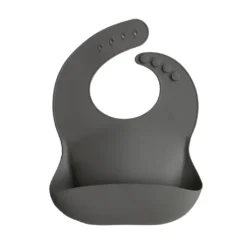 Mushie Silicone Bib - Silver Sage