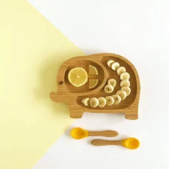 Eco Rascals Bamboo Suction Plate - Elephant -Kids Toy Shop 81BdxHRtMsL. AC SL1500