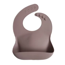 Mushie Silicone Bib - Warm Taupe