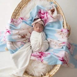 Miilk Muslin - Blue Peonies -Kids Toy Shop BluePeonies1 22a6befa cdf4 4419 a5aa e0c75251ca83