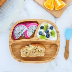 Eco Rascals Bamboo Suction Plate - Toddler 18 Eco Rascals Bamboo Suction Plate - Toddler -Kids Toy Shop BlueToddler1