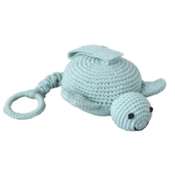 Crochet Musical Turtle Misty Blue