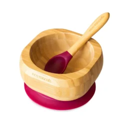 Eco Rascals Bamboo Suction Bowl & Spoon Set (Various Colours)