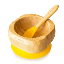 Eco Rascals Bamboo Suction Bowl & Spoon Set (Various Colours) -Kids Toy Shop DSC00544