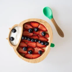Eco Rascals Bamboo Suction Plate - Ladybird -Kids Toy Shop DSC07673