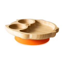 Eco Rascals Bamboo Suction Plate - Owl -Kids Toy Shop DSC08079