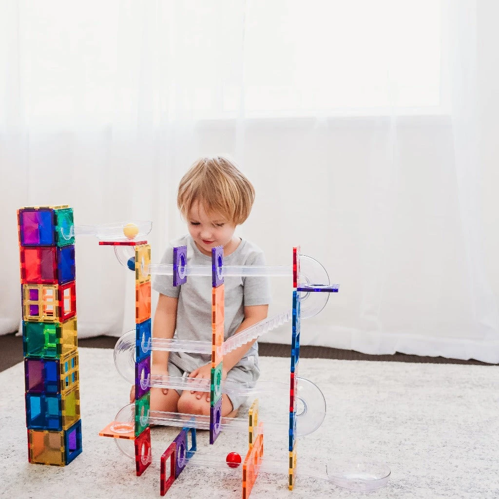 Connetix Tiles - Rainbow 92 Piece Ball Run Pack 11 Connetix Tiles - Rainbow 92 Piece Ball Run Pack - Image 11