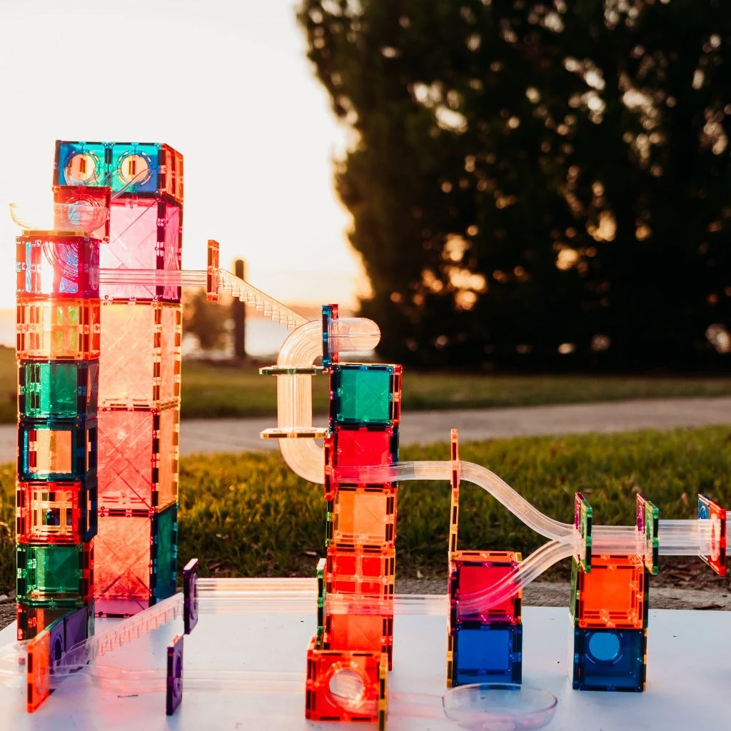 Connetix Tiles - Rainbow 92 Piece Ball Run Pack 16 Connetix Tiles - Rainbow 92 Piece Ball Run Pack - Image 16