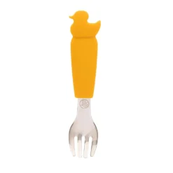 Eco Rascals Silicone Duck Cutlery Set - Mustard -Kids Toy Shop DSC 9073 Edit Edit