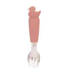 Eco Rascals Silicone Duck Cutlery Set - Rose -Kids Toy Shop DSC 9074 Edit Edit