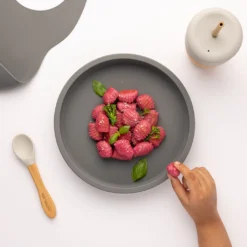 Eco Rascals Silicone Plate With Removable Divider - Silver -Kids Toy Shop Ecosiliconeplaterecipes 077