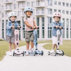 Scoot And Ride - Highway Kick 1 2in1 Scooter Steel -Kids Toy Shop HWK1 ROSESTEELASH STAND