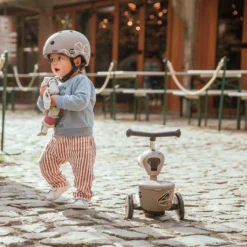 Scoot And Ride - Highway Kick 1 Lifestyle 2in1 Scooter Brown Lines -Kids Toy Shop HWK1L BROWNLINES SEAT BOY 6131 fullres