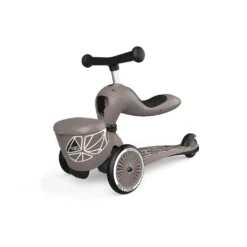 Scoot And Ride - Highway Kick 1 Lifestyle 2in1 Scooter Brown Lines -Kids Toy Shop HWK1L BROWNLINES SEAT RIGHTSIDEVIEW 210621 01.121.15