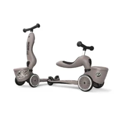 Scoot And Ride - Highway Kick 1 Lifestyle 2in1 Scooter Brown Lines