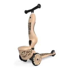 Scoot And Ride - Highway Kick 1 Lifestyle 2in1 Scooter Leopard -Kids Toy Shop HWK1L LEOPARD STAND RIGHTSIDEVIEW 210621 01.123.16