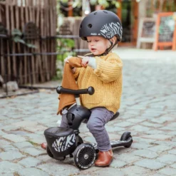 Scoot And Ride - Highway Kick 1 Lifestyle 2in1 Scooter Zebra -Kids Toy Shop HWK1L ZEBRA SEAT GIRL 5811 fullres