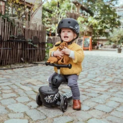 Scoot And Ride - Highway Kick 1 Lifestyle 2in1 Scooter Zebra -Kids Toy Shop HWK1L ZEBRA SEAT GIRL 5837 fullres
