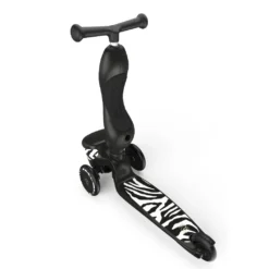 Scoot And Ride - Highway Kick 1 Lifestyle 2in1 Scooter Zebra -Kids Toy Shop HWK1L ZEBRA STAND BACKVIEWLEFT 210621 01.122.22