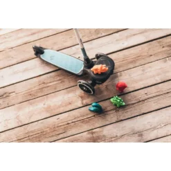 Scoot And Ride - Highway Kick 2 Scooter Reflective Steel -Kids Toy Shop HWK2L STEEL DINO TOYS 02 p