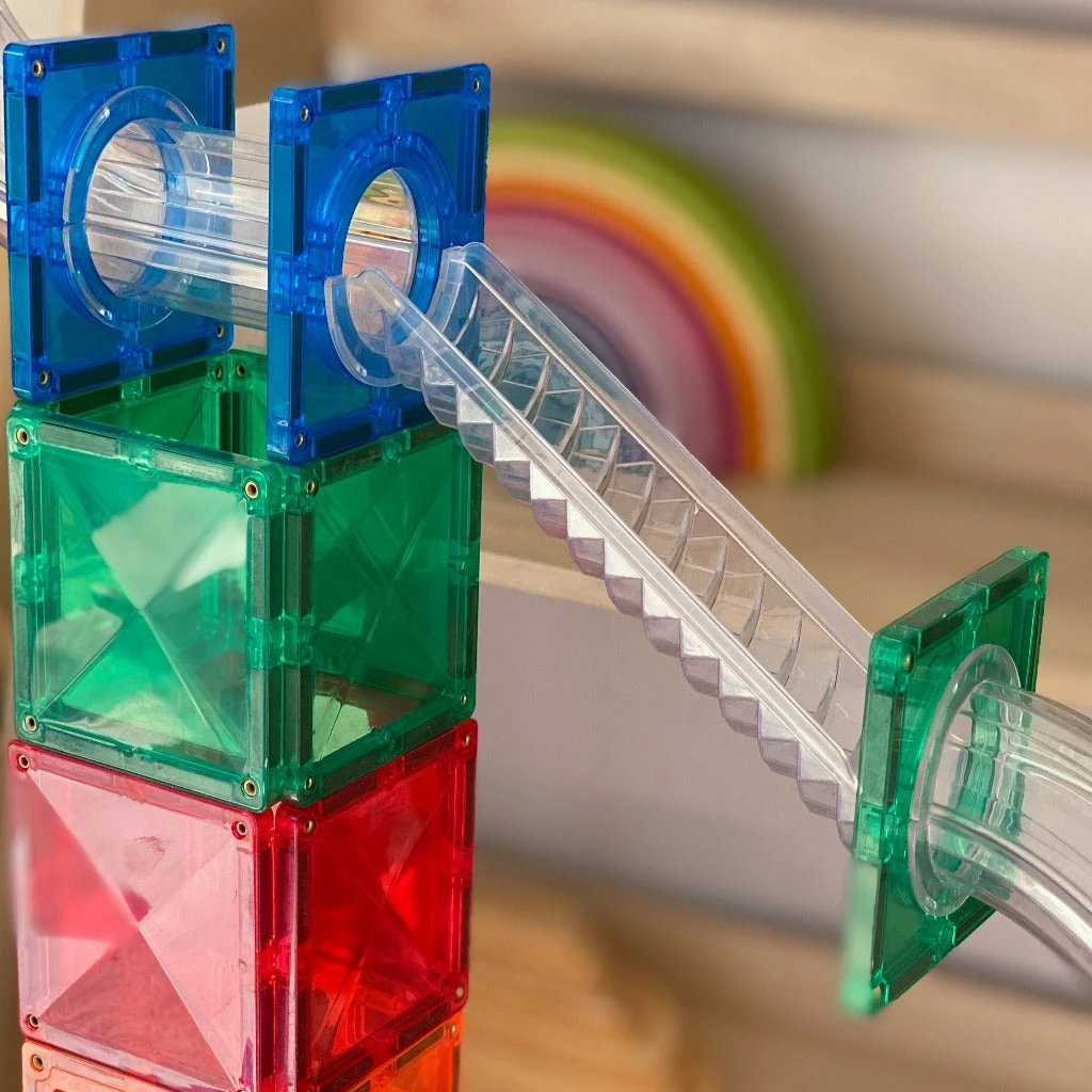 Connetix Tiles - Rainbow 92 Piece Ball Run Pack 6 Connetix Tiles - Rainbow 92 Piece Ball Run Pack - Image 6