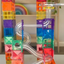 Connetix Tiles - Rainbow 92 Piece Ball Run Pack 28 Connetix Tiles - Rainbow 92 Piece Ball Run Pack -Kids Toy Shop IMG 6437