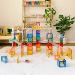 Connetix Tiles - Rainbow 92 Piece Ball Run Pack 24 Connetix Tiles - Rainbow 92 Piece Ball Run Pack -Kids Toy Shop IMG 6590