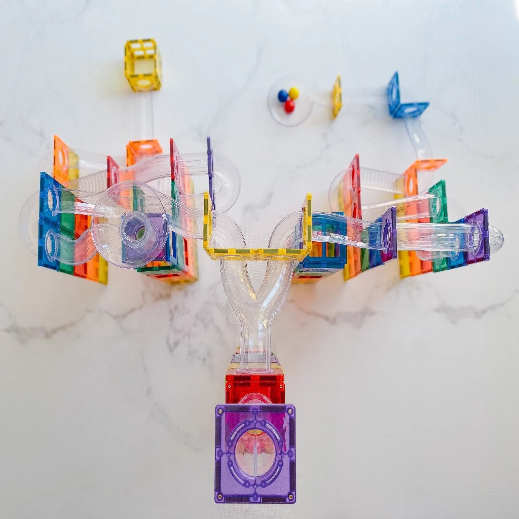 Connetix Tiles - Rainbow 92 Piece Ball Run Pack 2 Connetix Tiles - Rainbow 92 Piece Ball Run Pack - Image 2