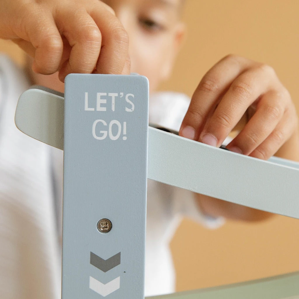 Little Dutch Wooden Car Ramp Rack - Blue 6 Little Dutch Wooden Car Ramp Rack - Blue - Image 6