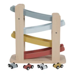 Little Dutch Wooden Car Ramp Rack - Pure & Nature