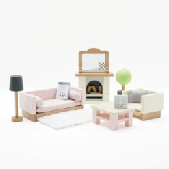 Le Toy Van Daisylane Sitting Room (New Look) -Kids Toy Shop ME058C daisylane sitting room pink and cream dolls house furniture set08.41.56