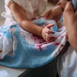 Miilk Muslin - Blue Peonies -Kids Toy Shop Miilk Muslin Blue Peonies 1800x1800 ce21a112 6c49 4eae 9bdd e7982f19917d