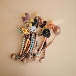 Mushie Pacifier Clips Cleo - Sage -Kids Toy Shop Mushie Pacifier Clips Cleo Sage Mushie 1603583831