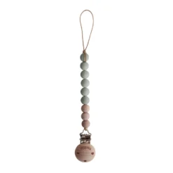 Mushie Pacifier Clips Cleo - Sage