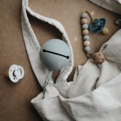 Mushie Silicone Pacifier Holder Case - Blush -Kids Toy Shop Mushie Silicone Pacifier Holder Case Blush Mushie 1603541045